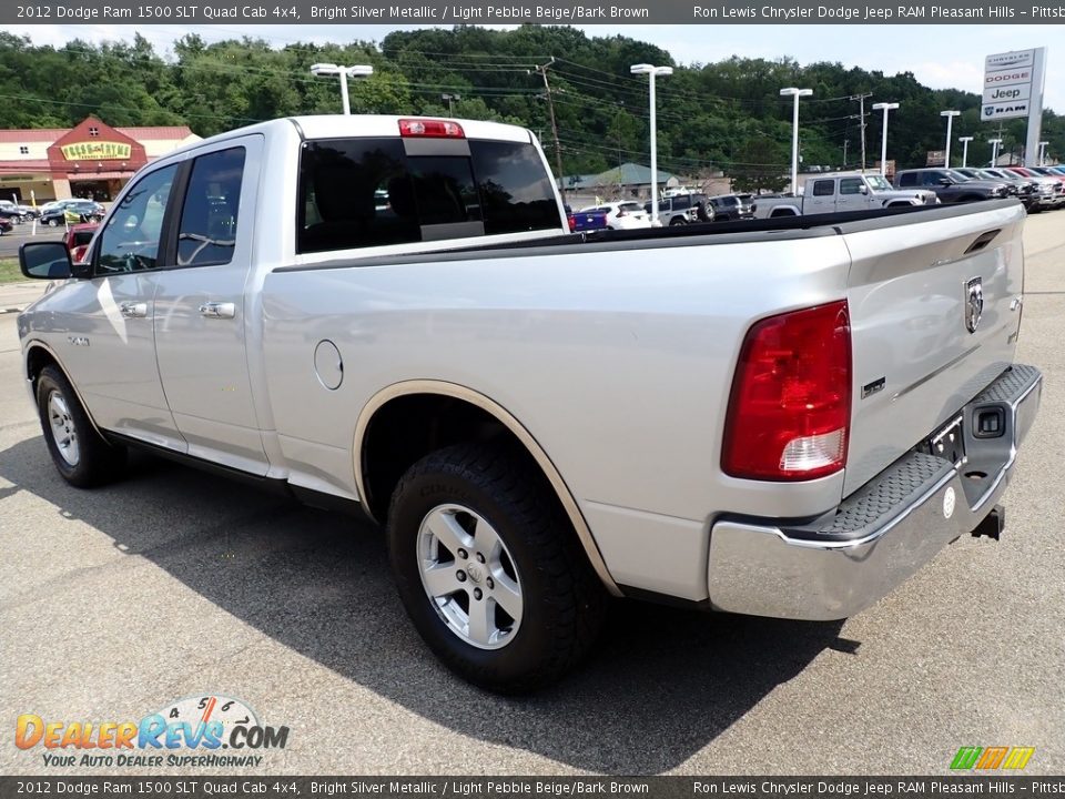 2012 Dodge Ram 1500 SLT Quad Cab 4x4 Bright Silver Metallic / Light Pebble Beige/Bark Brown Photo #3