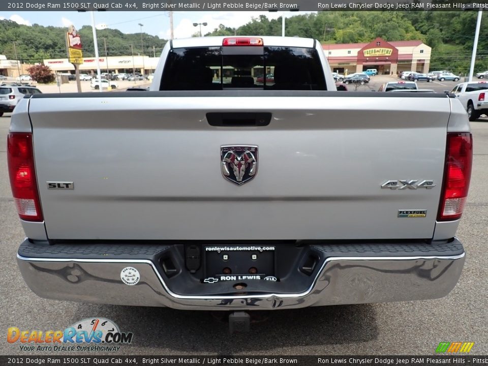 2012 Dodge Ram 1500 SLT Quad Cab 4x4 Bright Silver Metallic / Light Pebble Beige/Bark Brown Photo #4