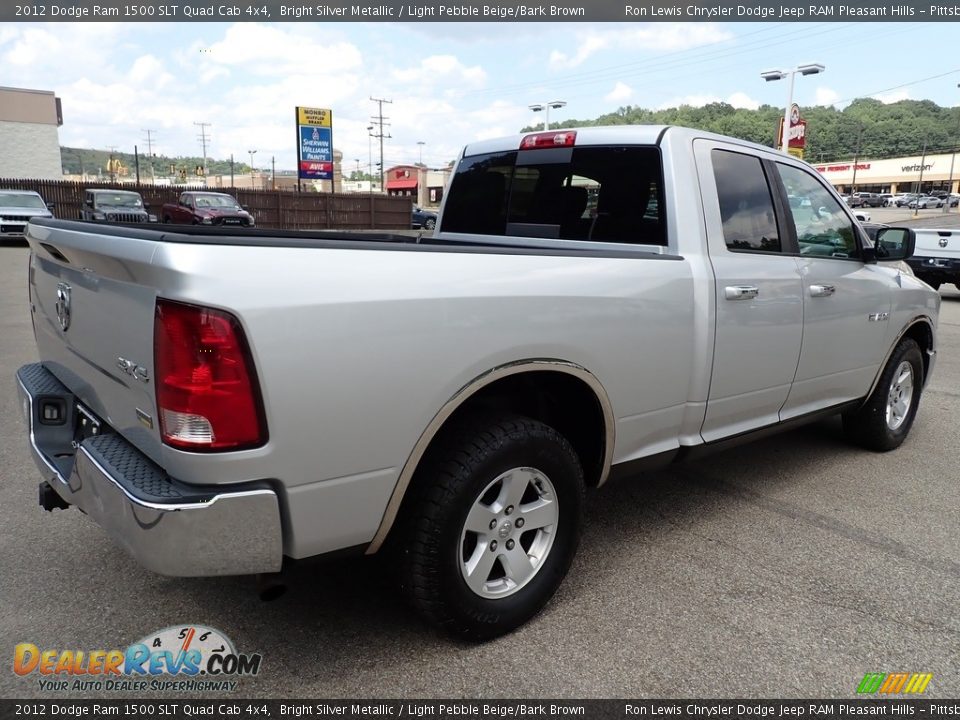 2012 Dodge Ram 1500 SLT Quad Cab 4x4 Bright Silver Metallic / Light Pebble Beige/Bark Brown Photo #5