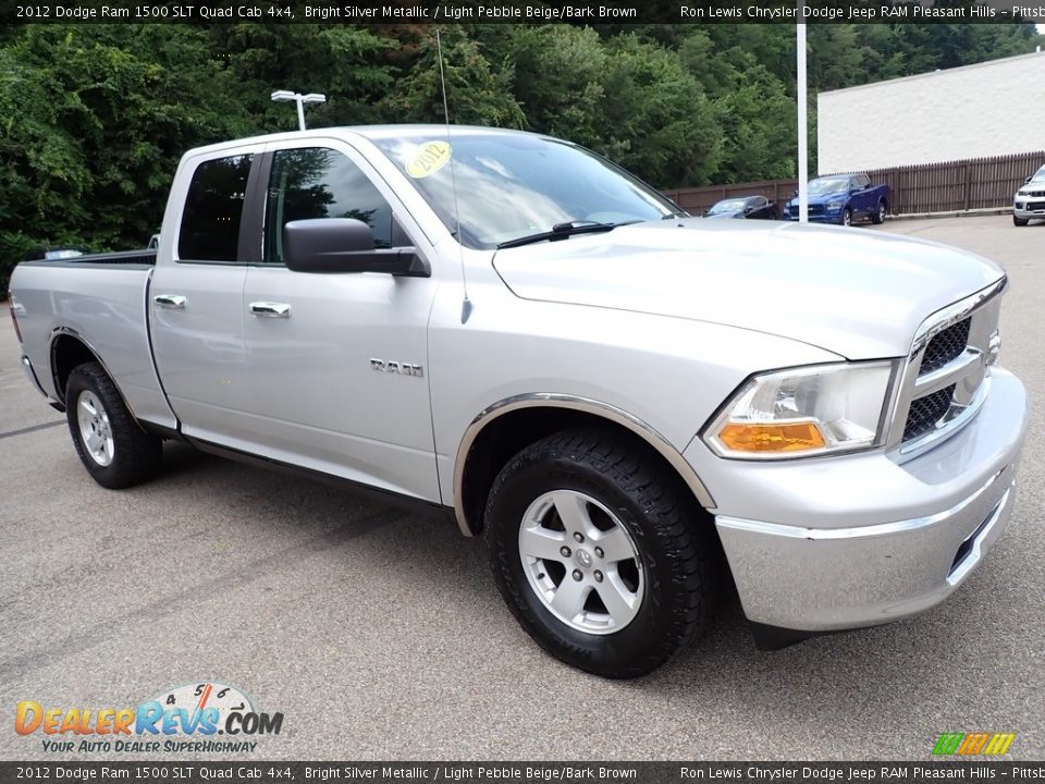 2012 Dodge Ram 1500 SLT Quad Cab 4x4 Bright Silver Metallic / Light Pebble Beige/Bark Brown Photo #7