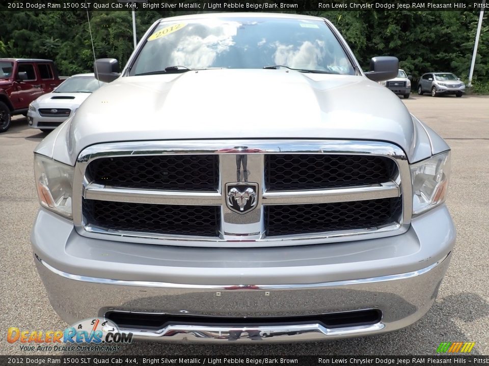 2012 Dodge Ram 1500 SLT Quad Cab 4x4 Bright Silver Metallic / Light Pebble Beige/Bark Brown Photo #8