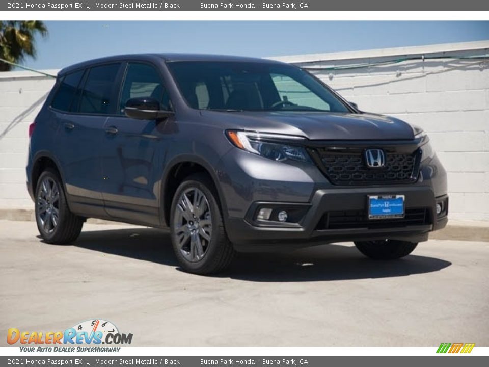 2021 Honda Passport EX-L Modern Steel Metallic / Black Photo #1