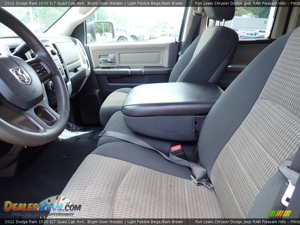 2012 Dodge Ram 1500 SLT Quad Cab 4x4 Bright Silver Metallic / Light Pebble Beige/Bark Brown Photo #10