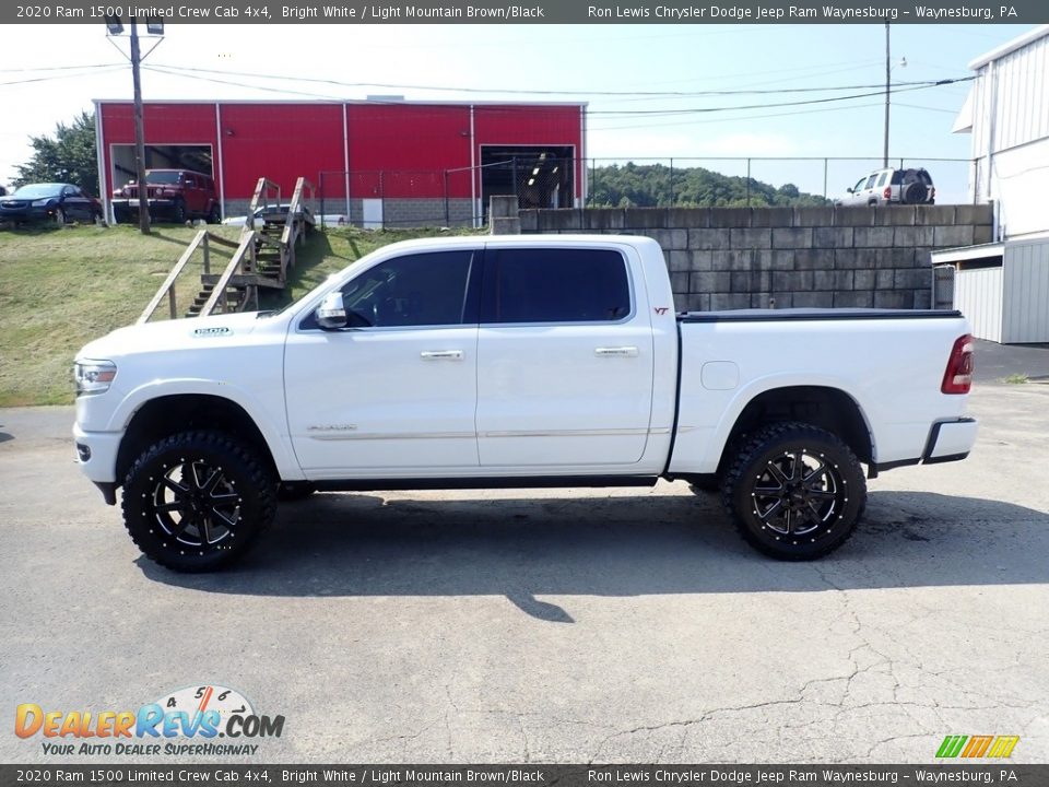 2020 Ram 1500 Limited Crew Cab 4x4 Bright White / Light Mountain Brown/Black Photo #2