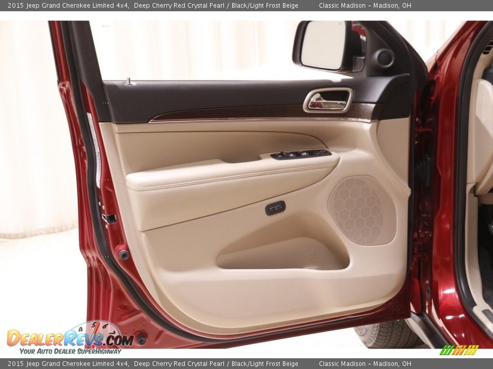 2015 Jeep Grand Cherokee Limited 4x4 Deep Cherry Red Crystal Pearl / Black/Light Frost Beige Photo #4