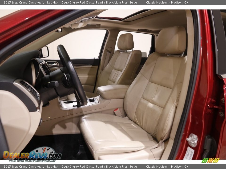2015 Jeep Grand Cherokee Limited 4x4 Deep Cherry Red Crystal Pearl / Black/Light Frost Beige Photo #5