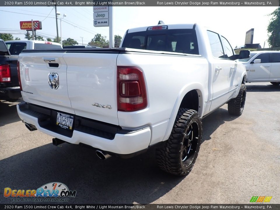 2020 Ram 1500 Limited Crew Cab 4x4 Bright White / Light Mountain Brown/Black Photo #5