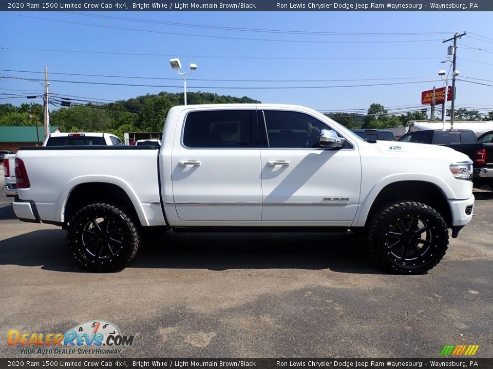 2020 Ram 1500 Limited Crew Cab 4x4 Bright White / Light Mountain Brown/Black Photo #6