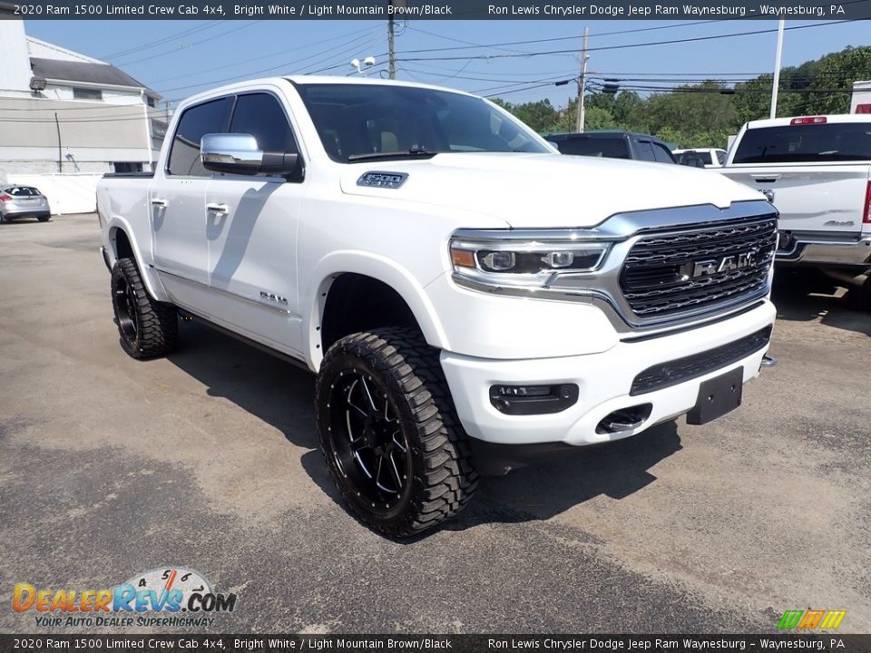 2020 Ram 1500 Limited Crew Cab 4x4 Bright White / Light Mountain Brown/Black Photo #7