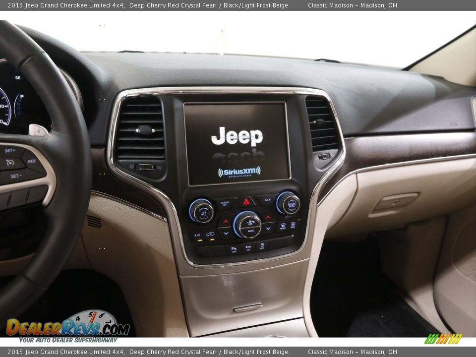2015 Jeep Grand Cherokee Limited 4x4 Deep Cherry Red Crystal Pearl / Black/Light Frost Beige Photo #9