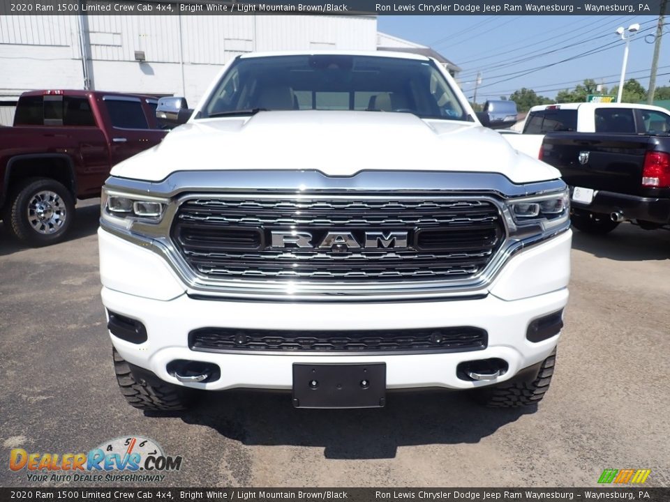 2020 Ram 1500 Limited Crew Cab 4x4 Bright White / Light Mountain Brown/Black Photo #8