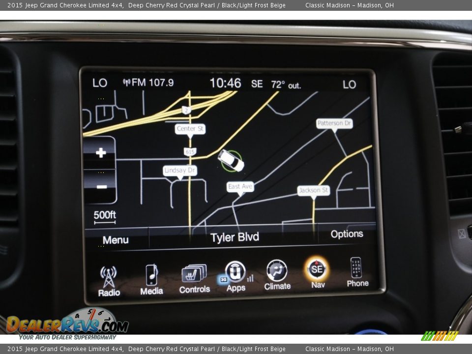 2015 Jeep Grand Cherokee Limited 4x4 Deep Cherry Red Crystal Pearl / Black/Light Frost Beige Photo #13