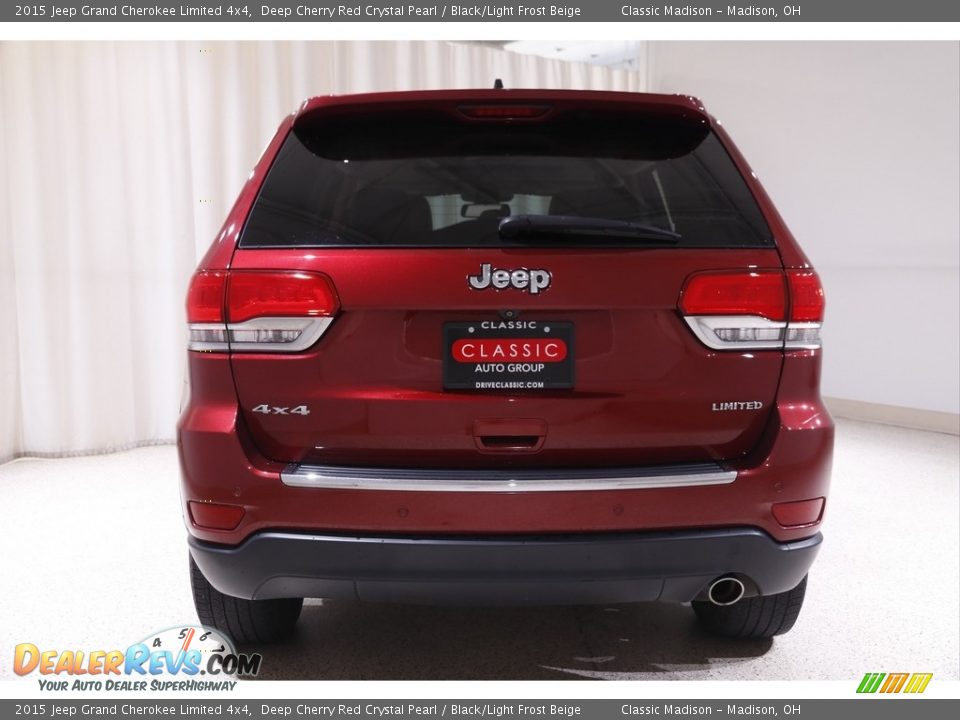2015 Jeep Grand Cherokee Limited 4x4 Deep Cherry Red Crystal Pearl / Black/Light Frost Beige Photo #20