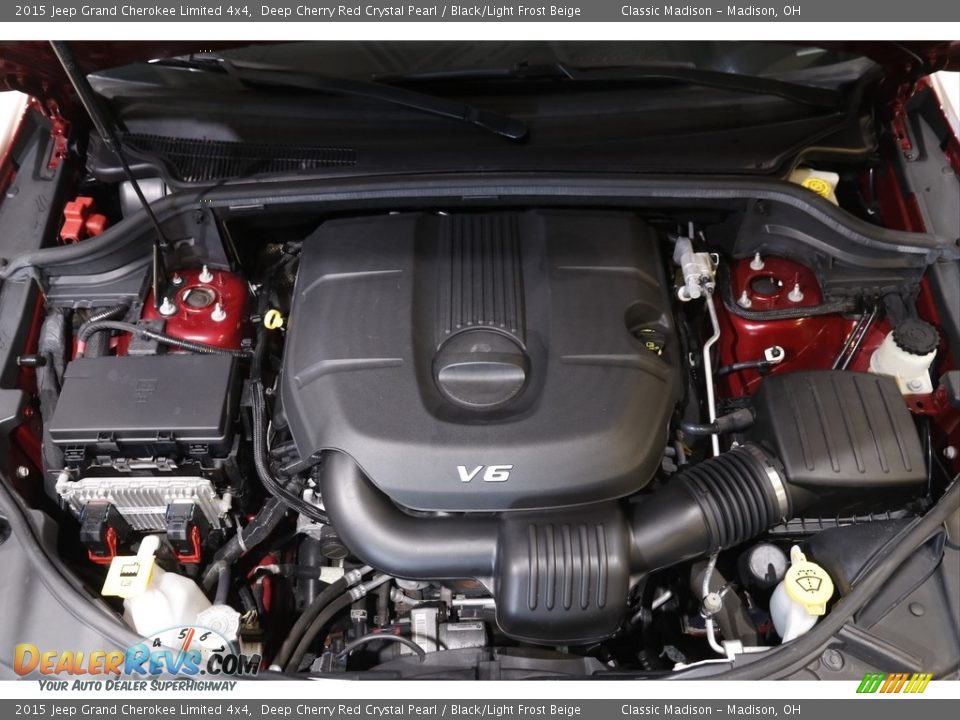 2015 Jeep Grand Cherokee Limited 4x4 Deep Cherry Red Crystal Pearl / Black/Light Frost Beige Photo #21
