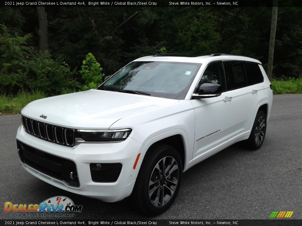 2021 Jeep Grand Cherokee L Overland 4x4 Bright White / Global Black/Steel Gray Photo #2