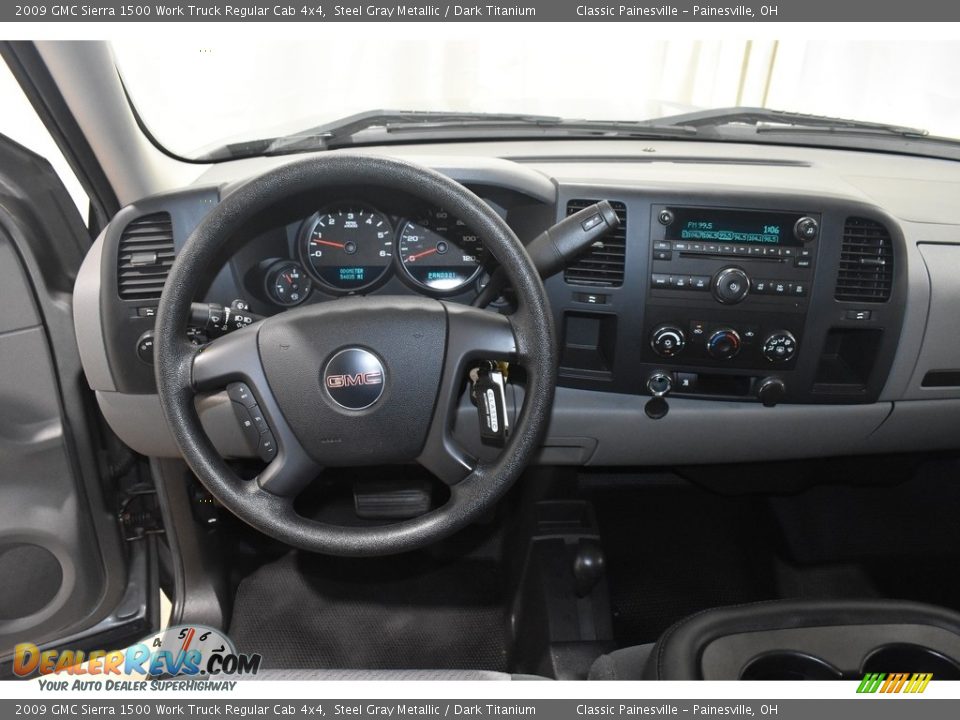 2009 GMC Sierra 1500 Work Truck Regular Cab 4x4 Steel Gray Metallic / Dark Titanium Photo #11