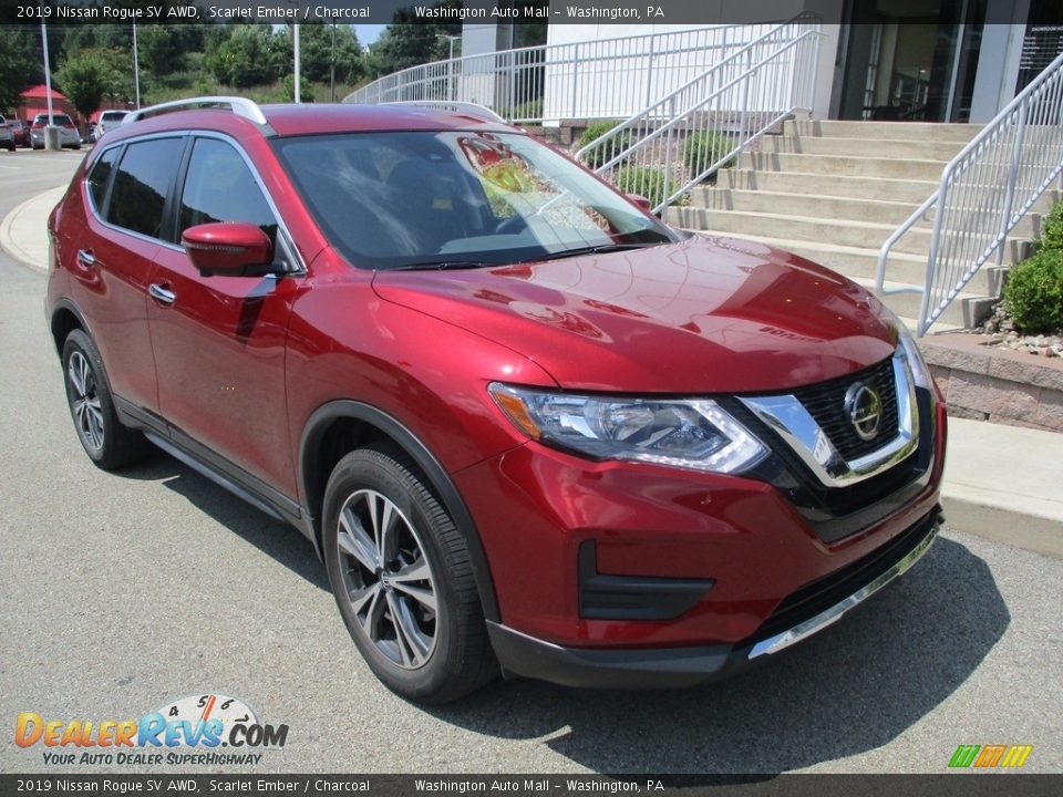 2019 Nissan Rogue SV AWD Scarlet Ember / Charcoal Photo #10