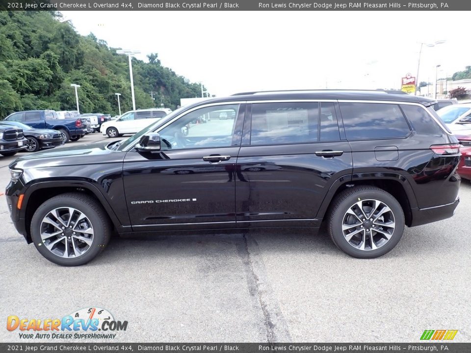 Diamond Black Crystal Pearl 2021 Jeep Grand Cherokee L Overland 4x4 Photo #2