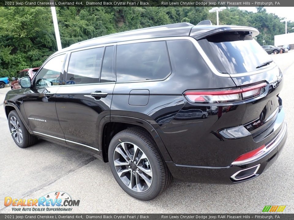 2021 Jeep Grand Cherokee L Overland 4x4 Diamond Black Crystal Pearl / Black Photo #3