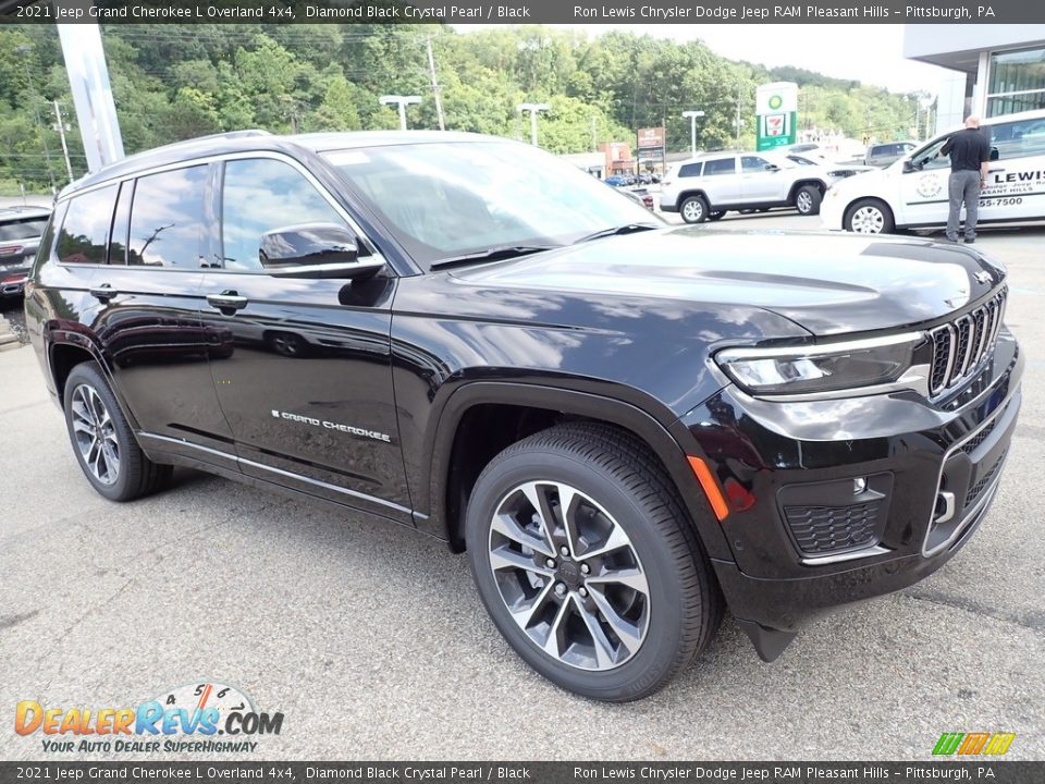 2021 Jeep Grand Cherokee L Overland 4x4 Diamond Black Crystal Pearl / Black Photo #8