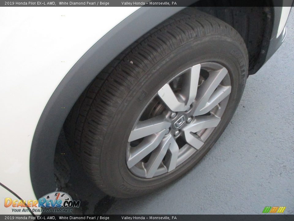 2019 Honda Pilot EX-L AWD White Diamond Pearl / Beige Photo #6