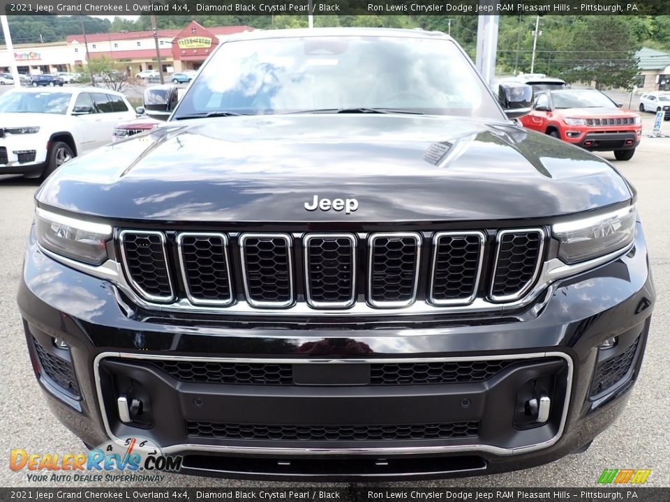 2021 Jeep Grand Cherokee L Overland 4x4 Diamond Black Crystal Pearl / Black Photo #9