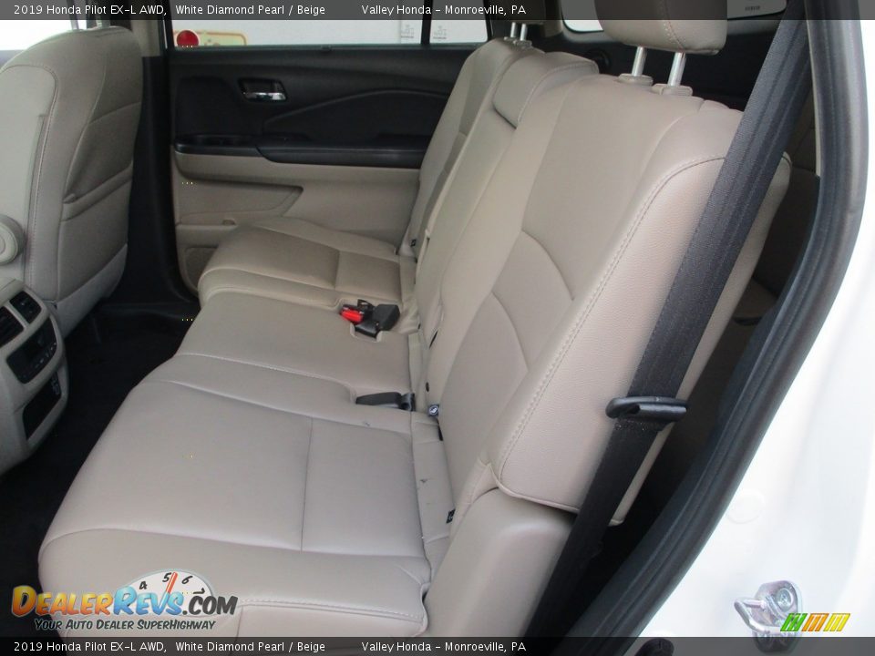 2019 Honda Pilot EX-L AWD White Diamond Pearl / Beige Photo #13