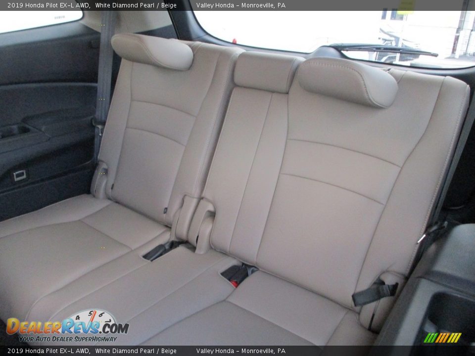 2019 Honda Pilot EX-L AWD White Diamond Pearl / Beige Photo #14