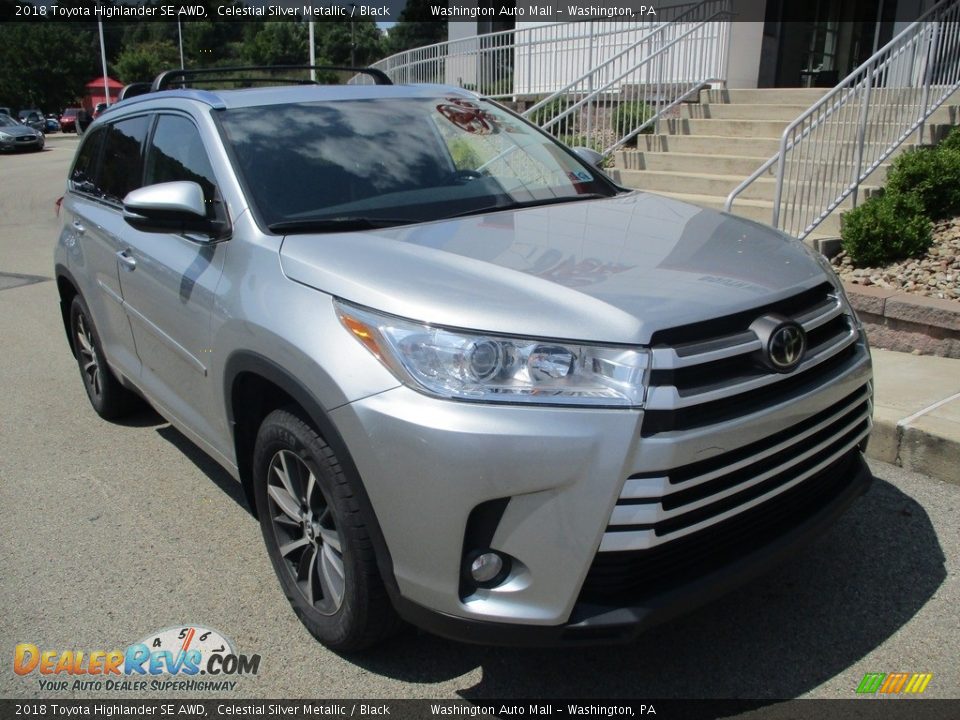 2018 Toyota Highlander SE AWD Celestial Silver Metallic / Black Photo #10