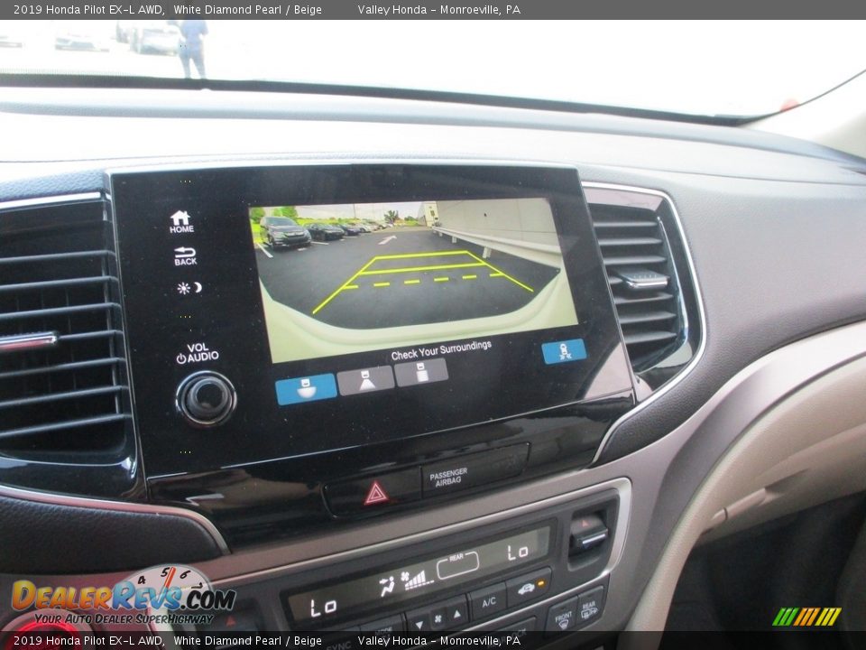 2019 Honda Pilot EX-L AWD White Diamond Pearl / Beige Photo #17