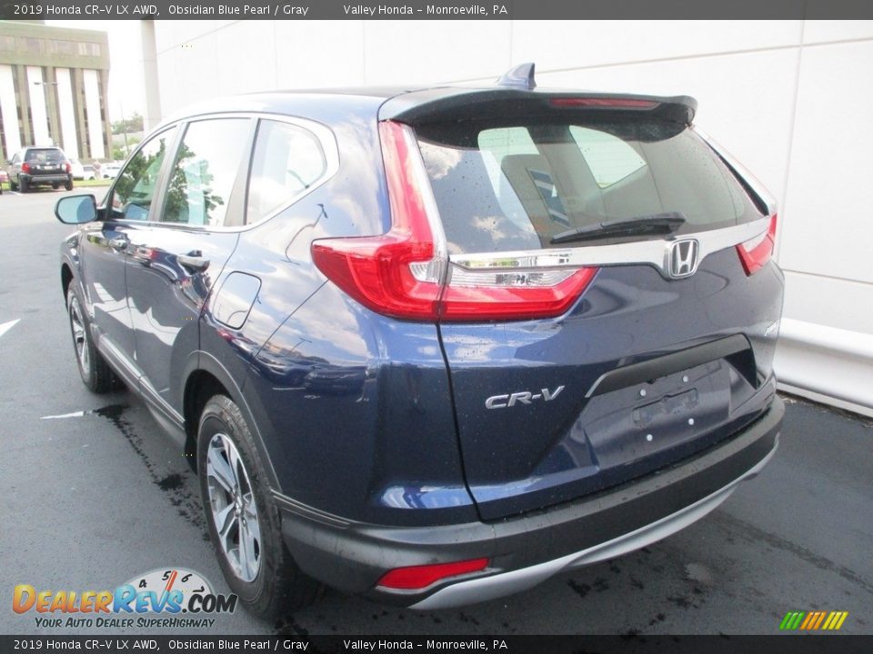 2019 Honda CR-V LX AWD Obsidian Blue Pearl / Gray Photo #3