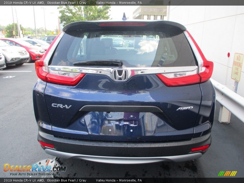 2019 Honda CR-V LX AWD Obsidian Blue Pearl / Gray Photo #4