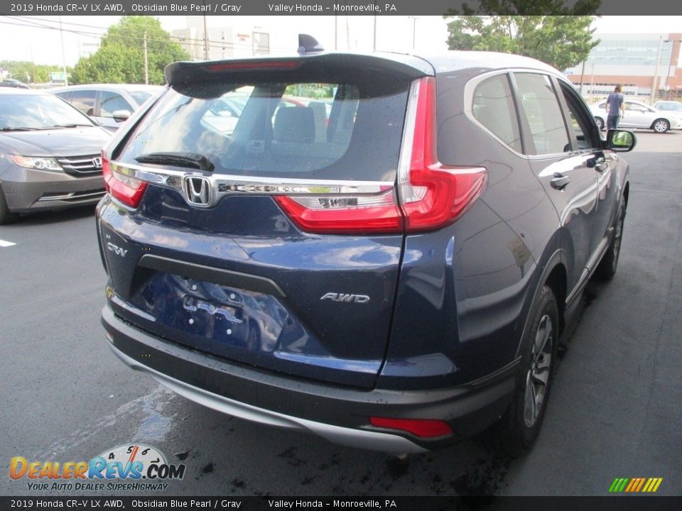 2019 Honda CR-V LX AWD Obsidian Blue Pearl / Gray Photo #5