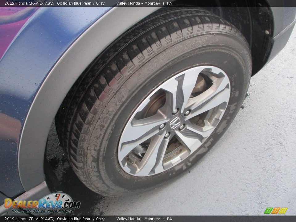 2019 Honda CR-V LX AWD Obsidian Blue Pearl / Gray Photo #7
