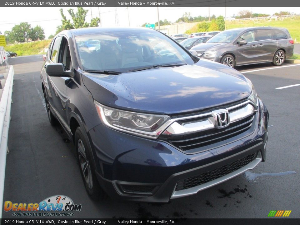 2019 Honda CR-V LX AWD Obsidian Blue Pearl / Gray Photo #8