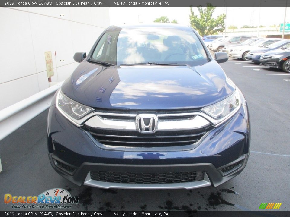 2019 Honda CR-V LX AWD Obsidian Blue Pearl / Gray Photo #9