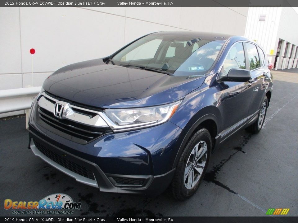 2019 Honda CR-V LX AWD Obsidian Blue Pearl / Gray Photo #10