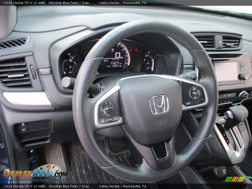 2019 Honda CR-V LX AWD Obsidian Blue Pearl / Gray Photo #14