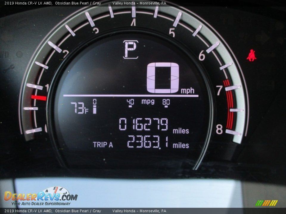 2019 Honda CR-V LX AWD Obsidian Blue Pearl / Gray Photo #20