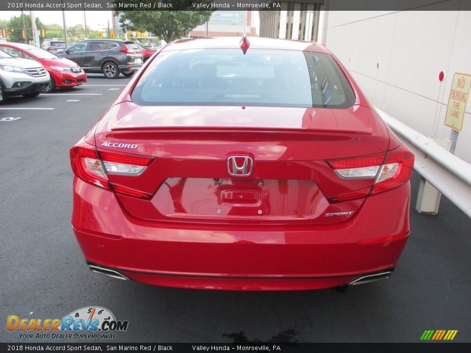 2018 Honda Accord Sport Sedan San Marino Red / Black Photo #4