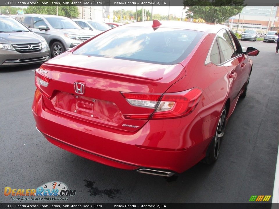 2018 Honda Accord Sport Sedan San Marino Red / Black Photo #5