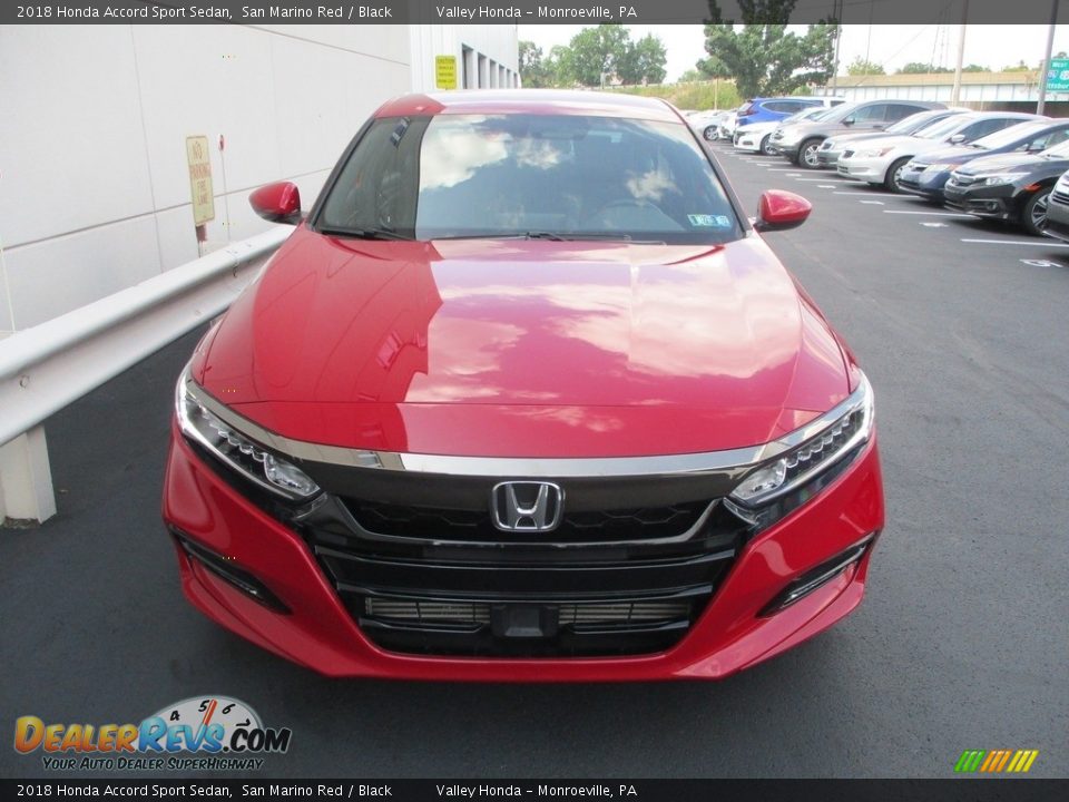2018 Honda Accord Sport Sedan San Marino Red / Black Photo #8