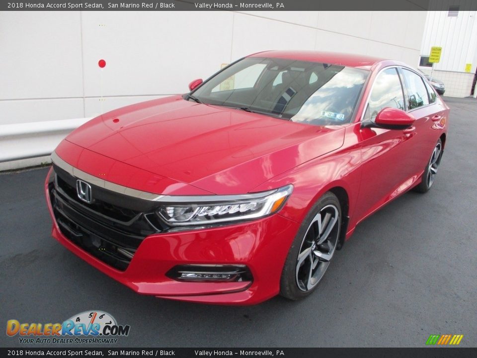 2018 Honda Accord Sport Sedan San Marino Red / Black Photo #9