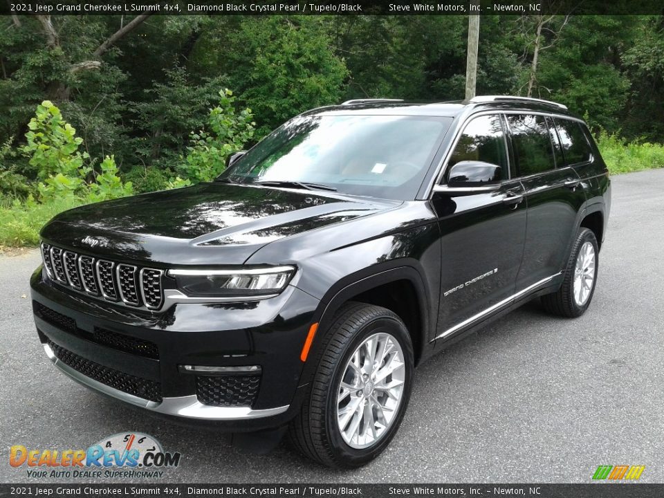 2021 Jeep Grand Cherokee L Summit 4x4 Diamond Black Crystal Pearl / Tupelo/Black Photo #2