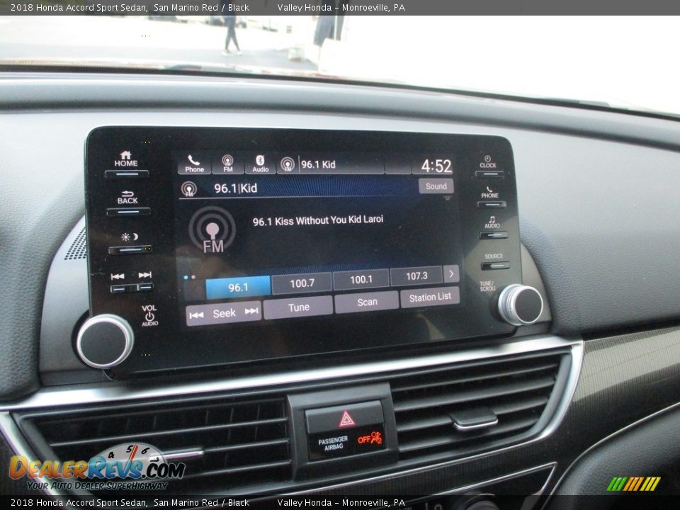 2018 Honda Accord Sport Sedan San Marino Red / Black Photo #14