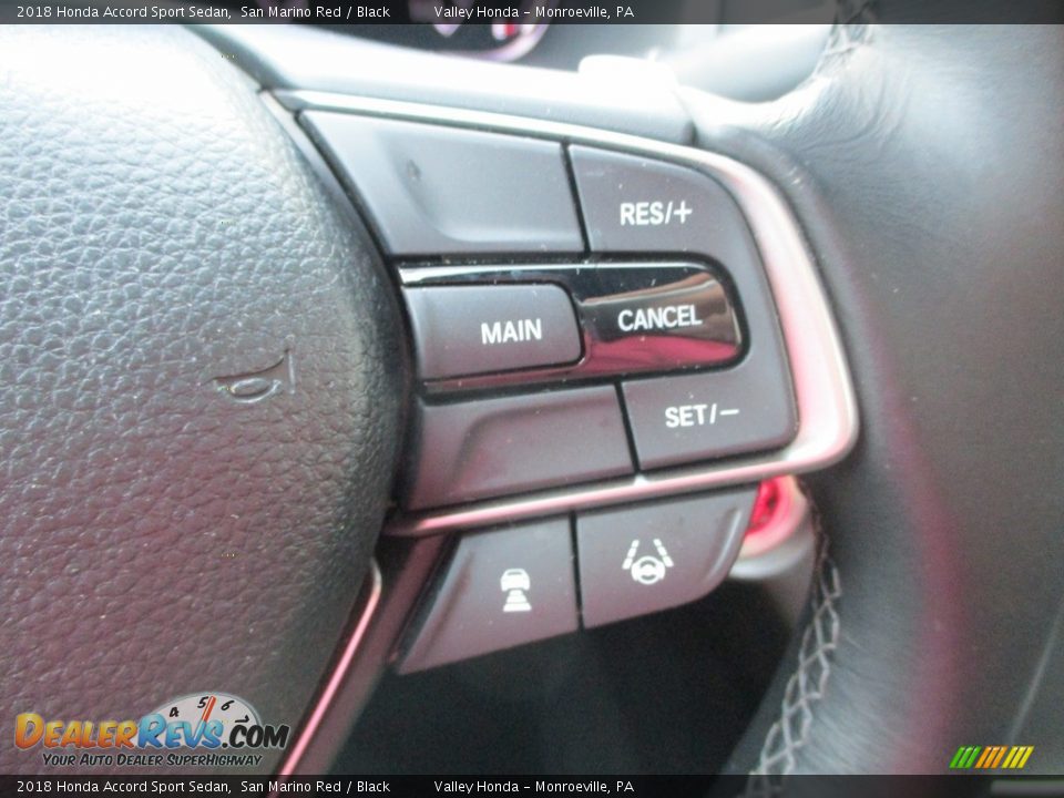 2018 Honda Accord Sport Sedan San Marino Red / Black Photo #17