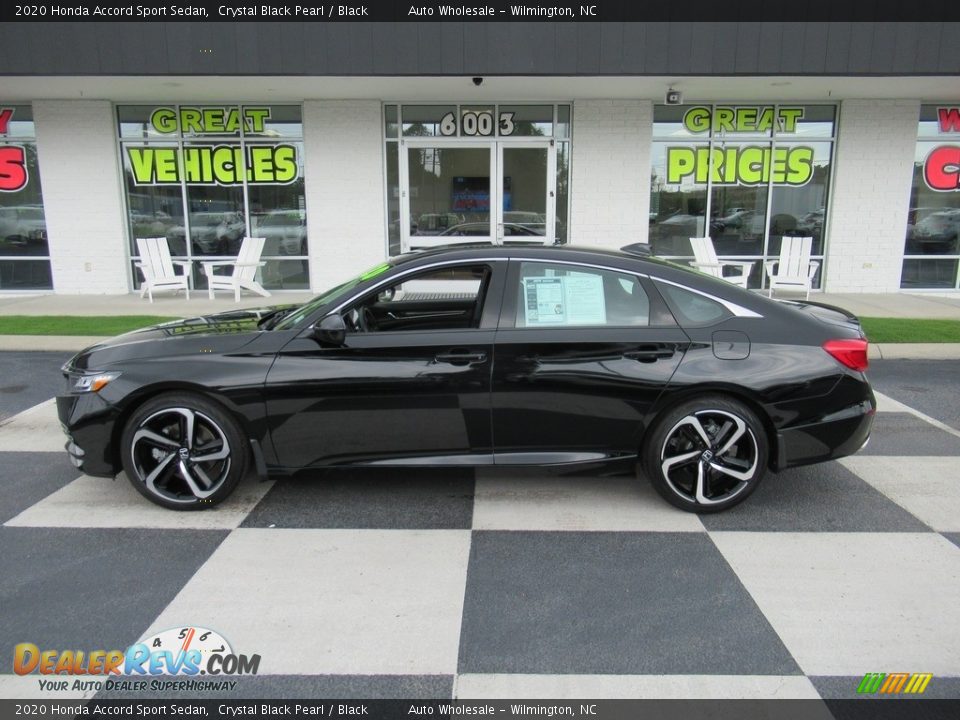 2020 Honda Accord Sport Sedan Crystal Black Pearl / Black Photo #1