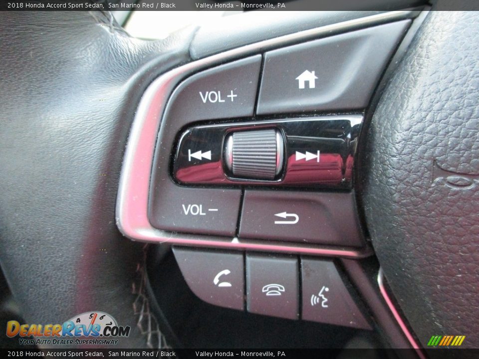 2018 Honda Accord Sport Sedan San Marino Red / Black Photo #18