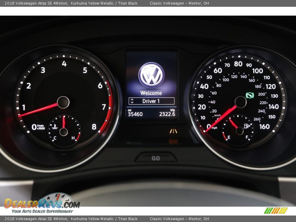 2018 Volkswagen Atlas SE 4Motion Kurkuma Yellow Metallic / Titan Black Photo #8