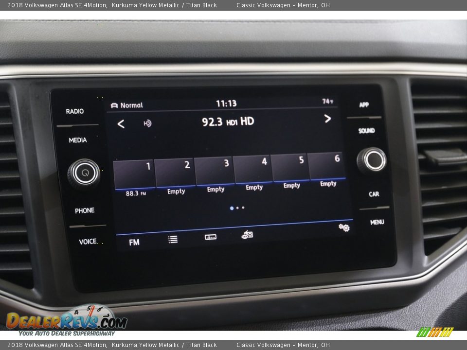 2018 Volkswagen Atlas SE 4Motion Kurkuma Yellow Metallic / Titan Black Photo #10